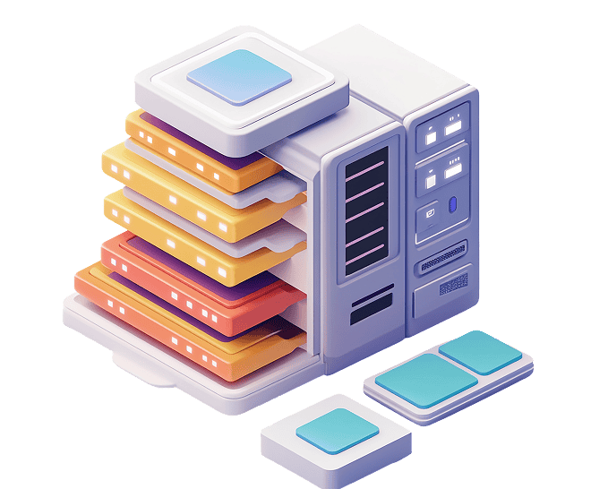 Server infrastructure illustration